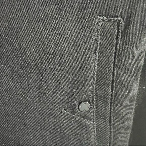 Stitch Fix Liverpool Kolten Denim Jacket Womens Medium Black Button Powerflex - Picture 5 of 11